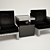 Art Deco Armchairs 3D model small image 1