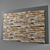 Rustic Wooden Wall Panel 3D model small image 1