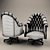 Sleek Rotating Chair SHINE 3D model small image 3