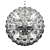 Cavio Ortensia: Elegant 700mm Chandelier 3D model small image 1