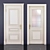 Title: Classic Milky White Lacquered Door 3D model small image 1