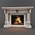 Classic Stone Fireplace 3D model small image 1