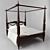 Keraton Queen Canopy Bed 3D model small image 1