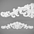 Gilded Floral Gypsum Molding 3D model small image 1