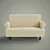Modern and Compact 2-Seater Sofa 3D model small image 1