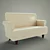 Modern and Compact 2-Seater Sofa 3D model small image 2