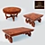 Classic Coffee Tables by Arte Brotto 3D model small image 1