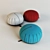 Stylish Ottomans Vitra Mochi 3D model small image 1