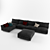 Cozy Comfort Velvet Sofa 3D model small image 1