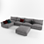 Cozy Comfort Velvet Sofa 3D model small image 2