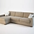 Modern Corner Sofa Alberto Kyoto 3D model small image 1