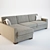 Modern Corner Sofa Alberto Kyoto 3D model small image 2