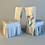 Sleek Silk Chair Cover 3D model small image 1