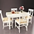 Modern Italian Giglio Dining Set 3D model small image 1