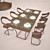 Modern Kitchen Table & Chairs 3D model small image 1