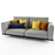 Norte 2-Seater Sofa 3D model small image 1