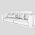 Norte 2-Seater Sofa 3D model small image 2