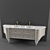 Sleek Stainless Steel Sink 3D model small image 3