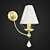 Elegant Golden Sconce: A Perfect Lighting Addition 3D model small image 1