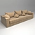 Cozy 3-Seater Sofa 3D model small image 1