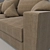 Cozy 3-Seater Sofa 3D model small image 3