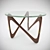 Moebius - Walnut and Glass Coffee Table 3D model small image 1