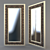 Decorative Carved Frame Mirror 3D model small image 1