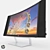 HP Elite Curved Monitor 3D model small image 1