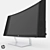 HP Elite Curved Monitor 3D model small image 2