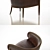 Elegant Art Deco Armchair 3D model small image 2