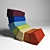 Iris Rainbow Sofa: Radiate Vibrant Joy! 3D model small image 1