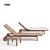 Tribu Kos Lounger: Luxury Teak Relaxation 3D model small image 2