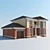 Clay Tile Exterior 2-Story House 3D model small image 3