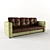 Elegant 3-Seater Sofa 3D model small image 1