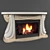 Contemporary Artisan Fireplace 3D model small image 1