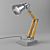 Rustic Wood and Metal Table Lamp 3D model small image 1