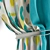 Elegant Turquoise Velvet Curtains - 2.8m Wide 3D model small image 2