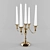 Elegant Candle Holder Set 3D model small image 1