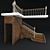 Classic Oak Staircase 3D model small image 1