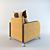 Elegant "La Gioconda" Armchair 3D model small image 3