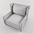 Elegant Saint Babila Armchair 3D model small image 3