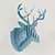 Title: Elegant Deer Head Wall Decor
Description: If needed, the product description can be translated from Russian. The elegant deer head wall decor 3D model small image 1