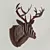 Title: Elegant Deer Head Wall Decor
Description: If needed, the product description can be translated from Russian. The elegant deer head wall decor 3D model small image 3