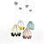 Elegant Origami Pendant Light 3D model small image 1