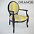 GRANGE Classic Armchair: OA020, Velvet Upholstery, Dark Lacquered Base 3D model small image 1