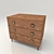 Modern Oak Veneer Dresser 3D model small image 1