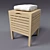Minimalistic Wooden Bathroom Stool 3D model small image 1