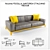 Sophisticated Nicoline Sofa 3D model small image 1