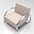 Elegant Basque Chair - Timeless Comfort 3D model small image 1