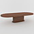 Modern Oval Dining Table 3D model small image 1